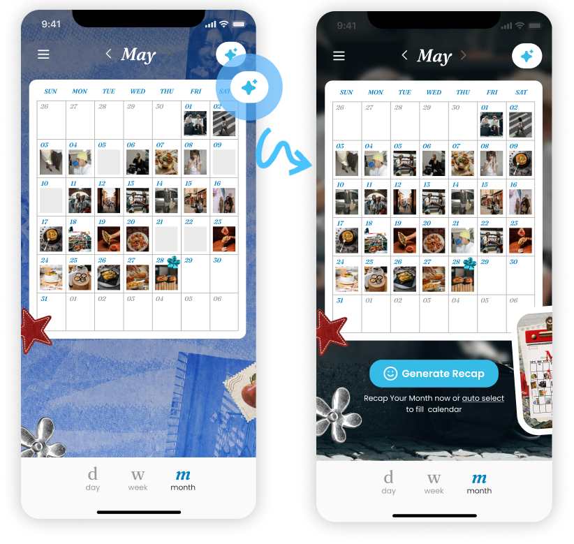 Dayframe autofill feature preview
